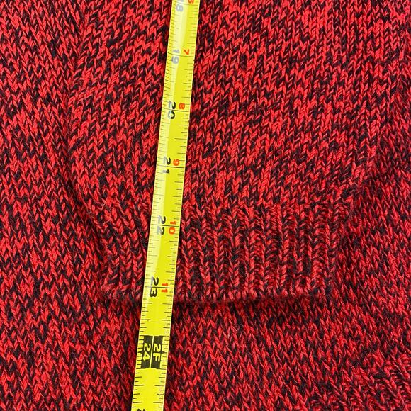 Vintage Radishes Roses Sweater Size Medium Red Cotton Pullover Collar Buttons - Picture 6 of 8